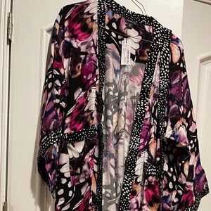 Karen Millen Butterfly Print Maxi Kimono US 6, UK 10